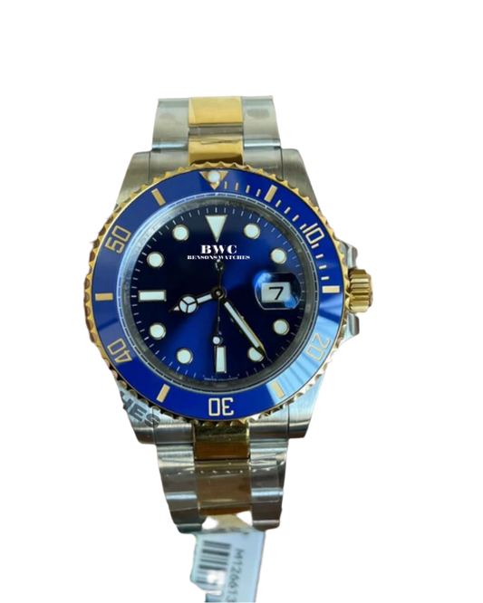 2 Tone Blue & Gold Submarine Watch