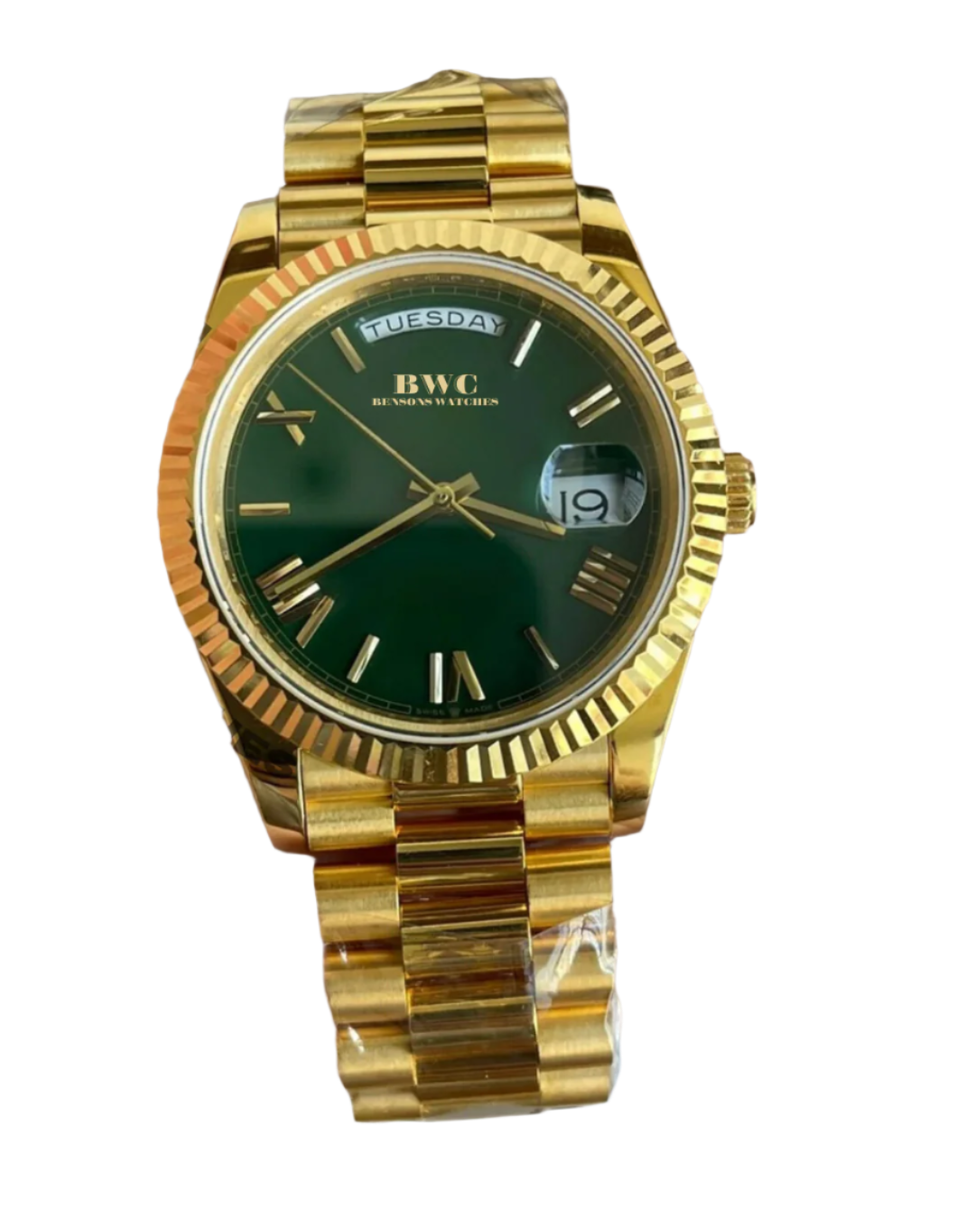 Green Dial Gold Presidents Watch