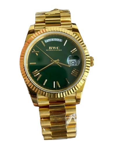 Green Dial Gold Presidents Watch