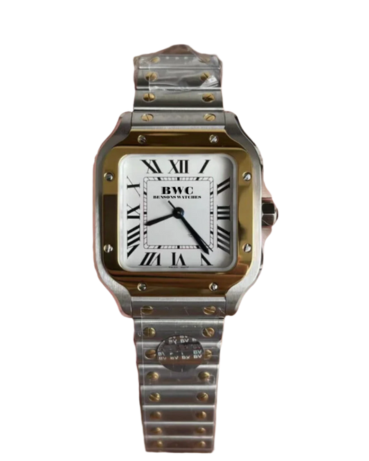 Square 2 Tone Watch