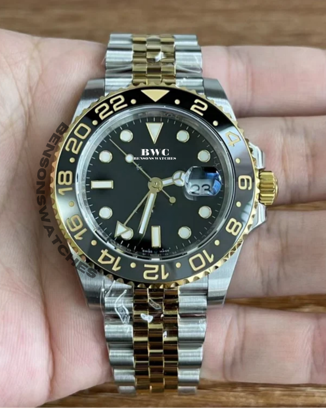 Black & Gold GMT Watch